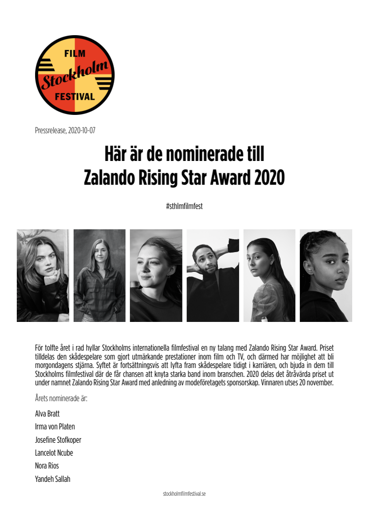 Här är de nominerade till Zalando Rising Star Award 2020