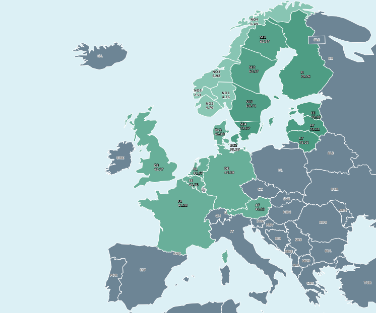 Nordpool Power Prices - 18.08.20