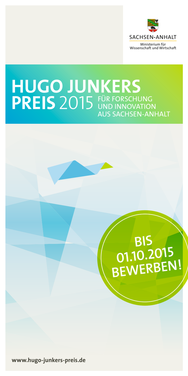 Flyer Hugo-Junkers-Preis 2015