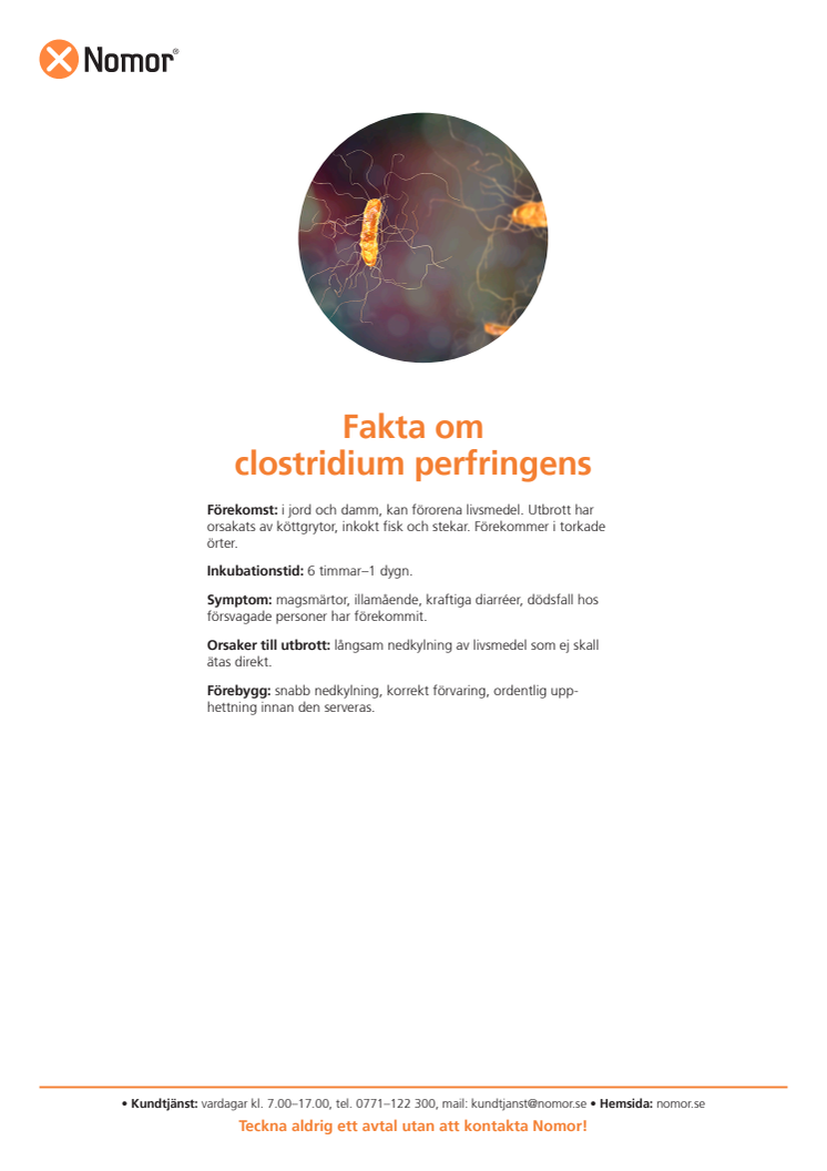 Fakta om clostridium perfringens