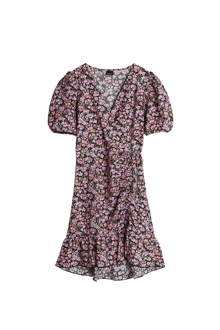 Maya wrap dress - pink ditsy