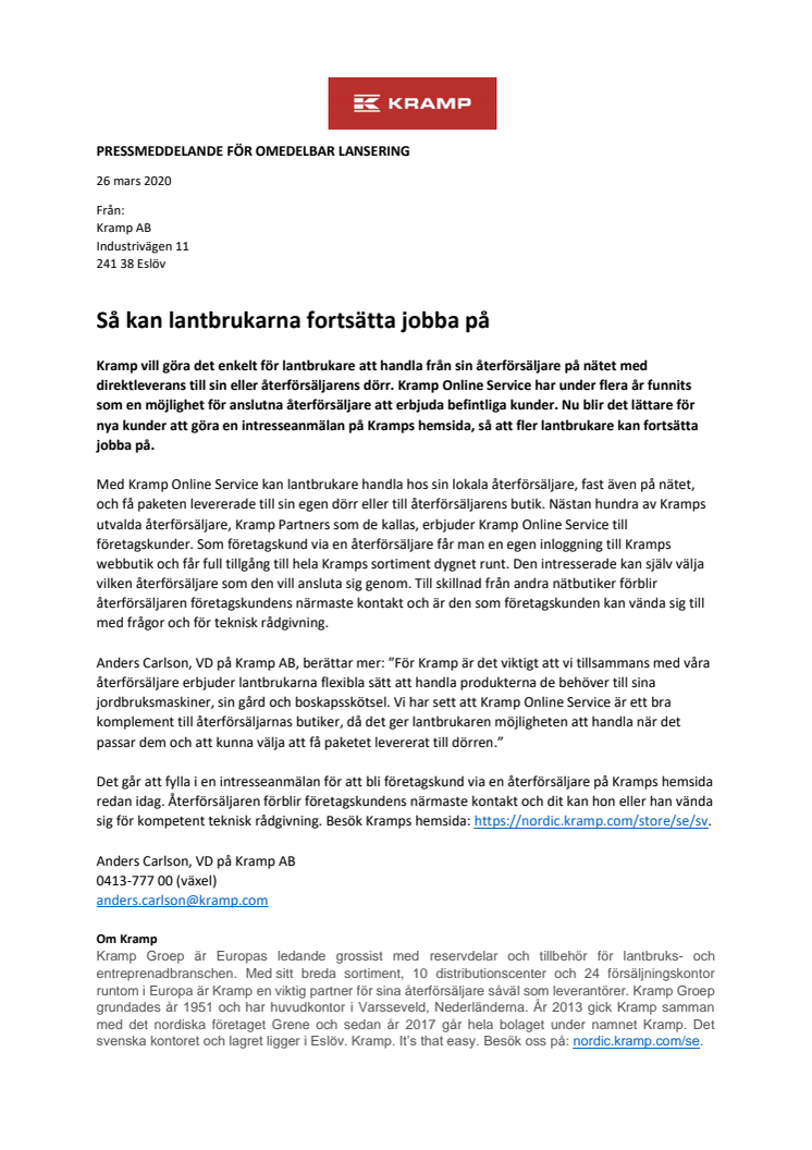 Så kan lantbrukarna fortsätta jobba på