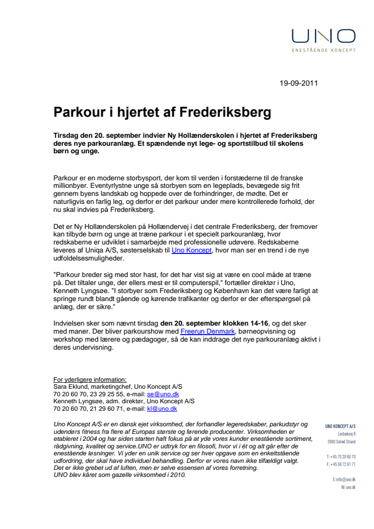 Parkour i hjertet af Frederiksberg