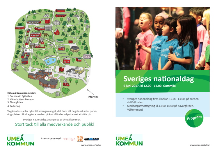 Program Umeås  nationaldagsfirande 6 juni 2017 