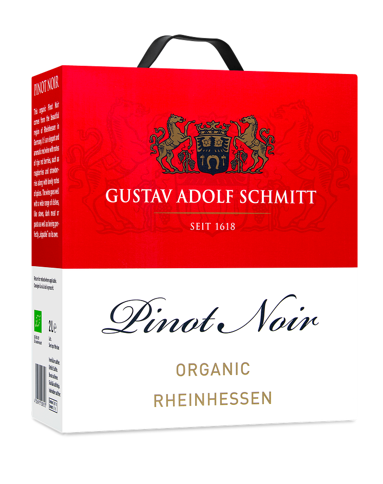 Gustav Pinot Noir Organic BIB 2L