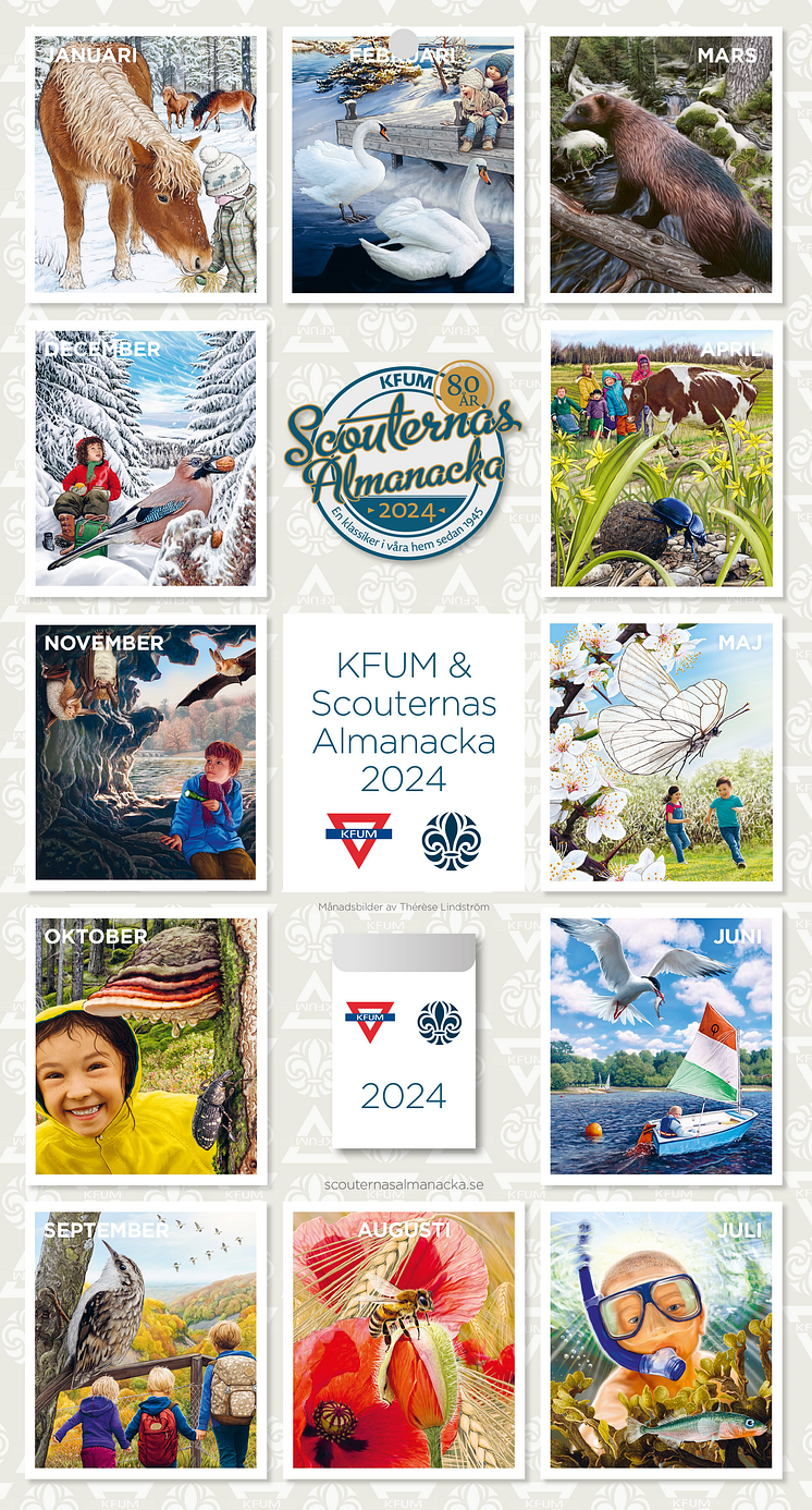 KFUM & Scouternas Almanacka 2024 frilagd