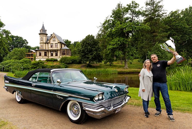 Morgan Eriksson vann tävlingen förra året med sin Chrysler New Yorker 1957 – Sveriges Snyggaste Bil 2023