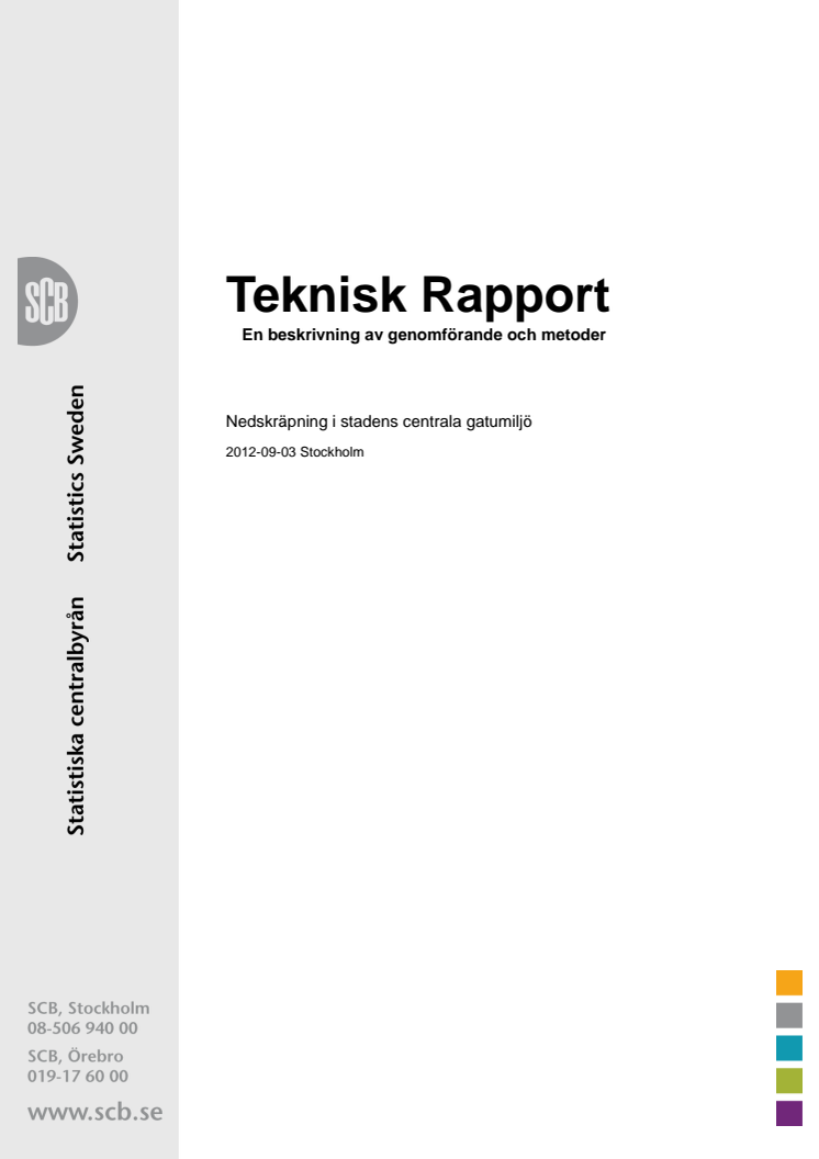 Teknisk rapport skräpmätning 2012