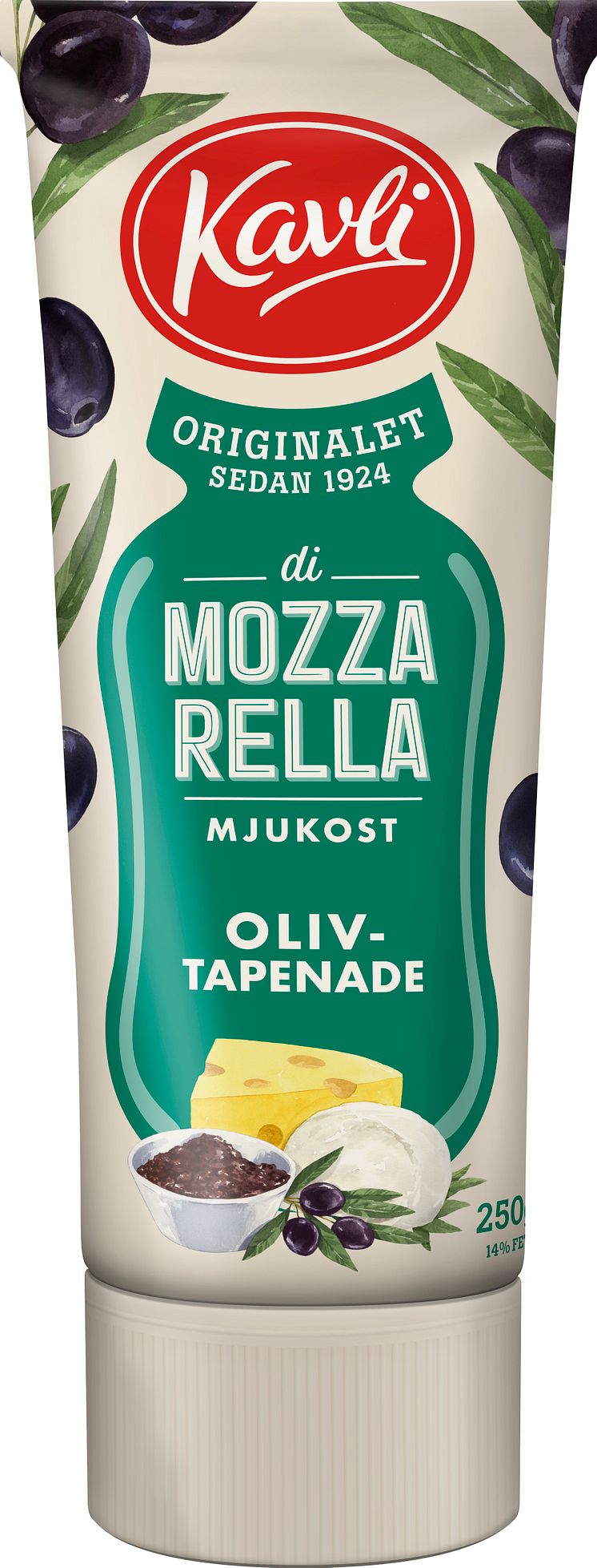 116533 825129-1 Kavli Di Mozzarella Oliv Tapenad 250g_R2