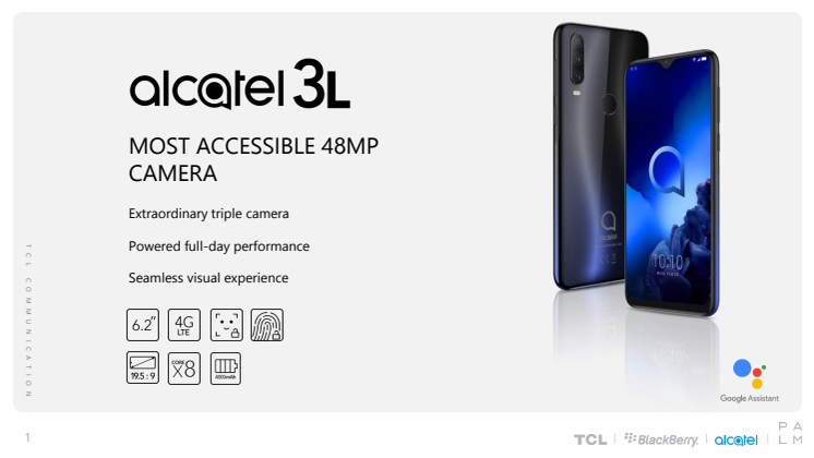 Produktblad Alcatel 3L (2020)