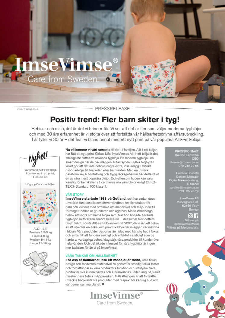 Positiv trend: Fler barn skiter i tyg!