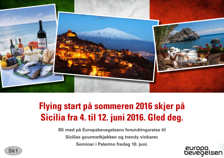 Bli med på Europabevegelsens forundringsreise til Sicilia i juni