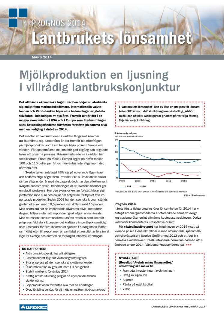 Villrådig lantbrukskonjunktur