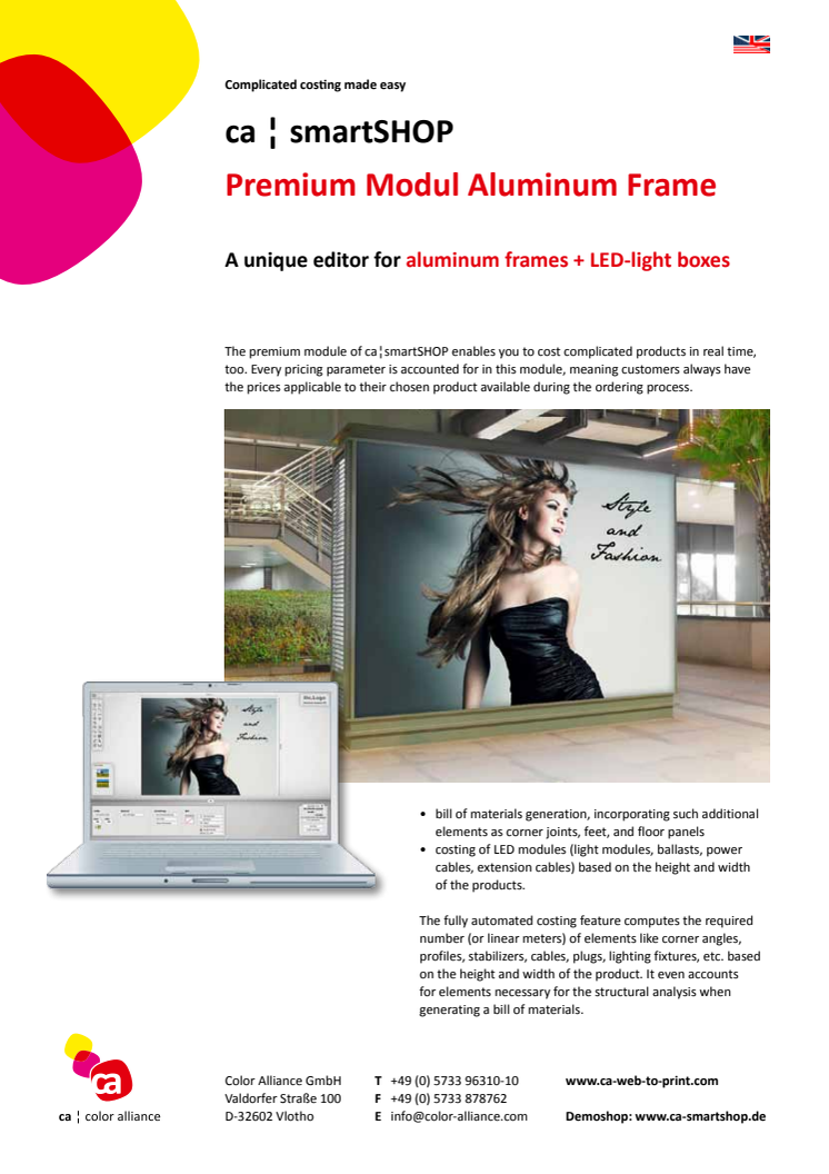 Our broschure about the ca¦smartEDITOR Premium Modul Alu