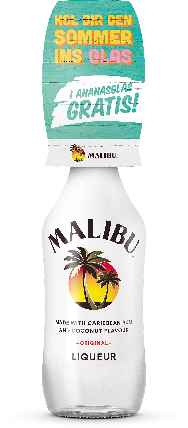 Malibu mit Ananas-Glas