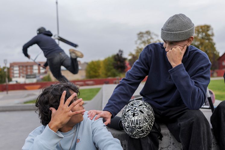 Ungdomar i skateparken - original (983462)