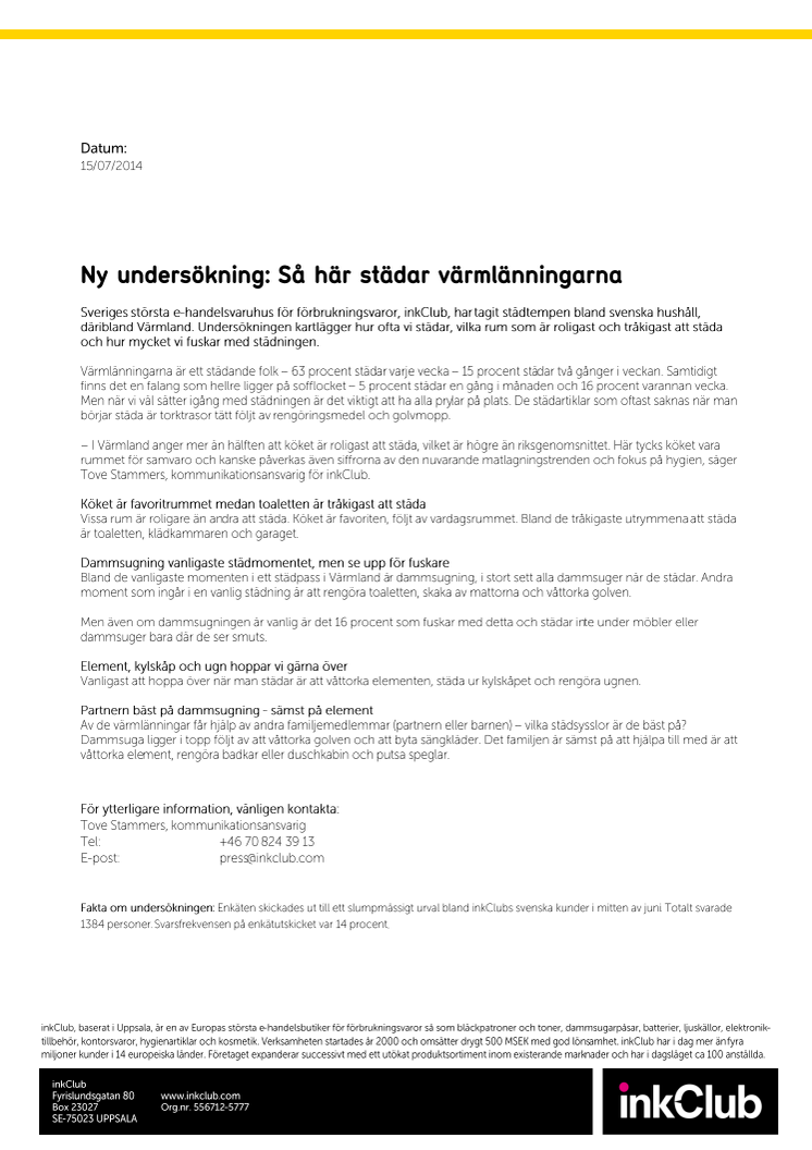 Ny undersökning: Så här städar värmlänningarna
