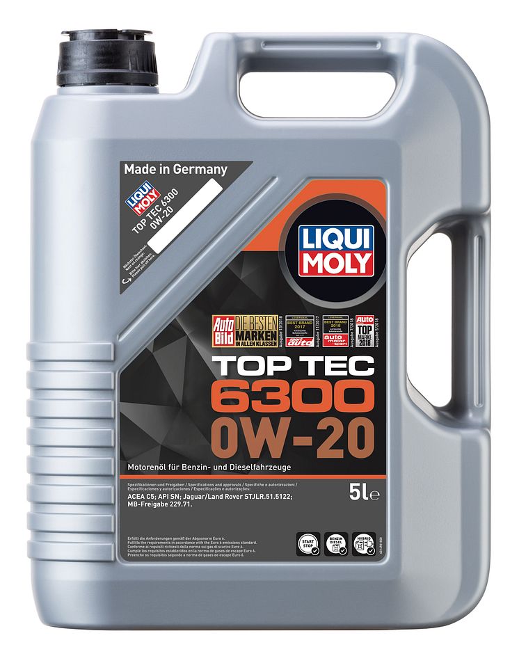 Nya Liqui Moly Top Tec 6300 0W-20 är en av de första oljorna att få Mercedes-klassificeringen 229.71.