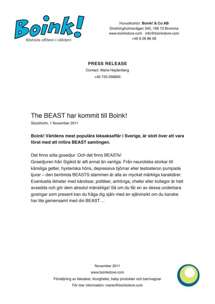 The BEAST har kommit till Boink!