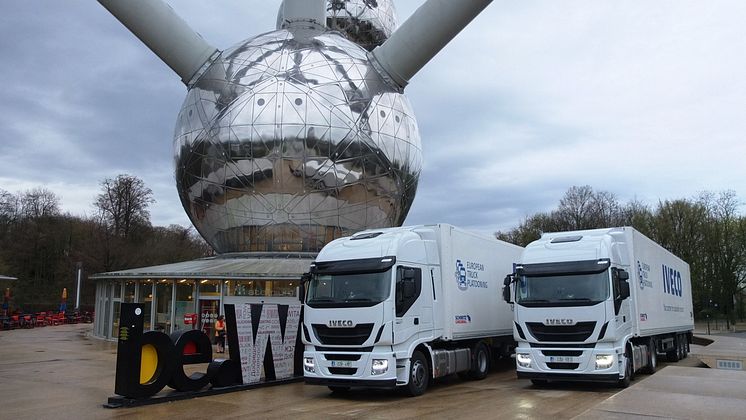 Iveco deltok i verdens første Truck Platooning Challenge