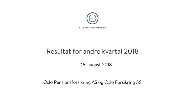 OPFs resultatpresentasjon Q2 2018