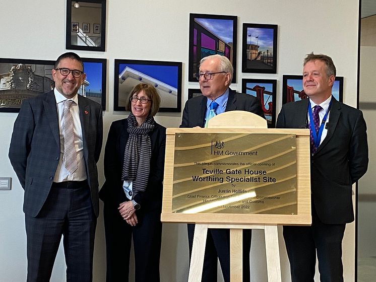 Worthing - L-R Colin Casse, Kerry Basnett, Sir Peter Bottomley, Justin Holliday