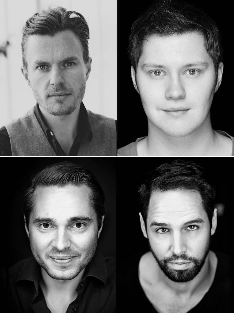 Ovanifrån vänster: Jonas Eskil Brehmer, Martin Redhe Nord, Tobias Ahlsell och Joa Helgesson. 