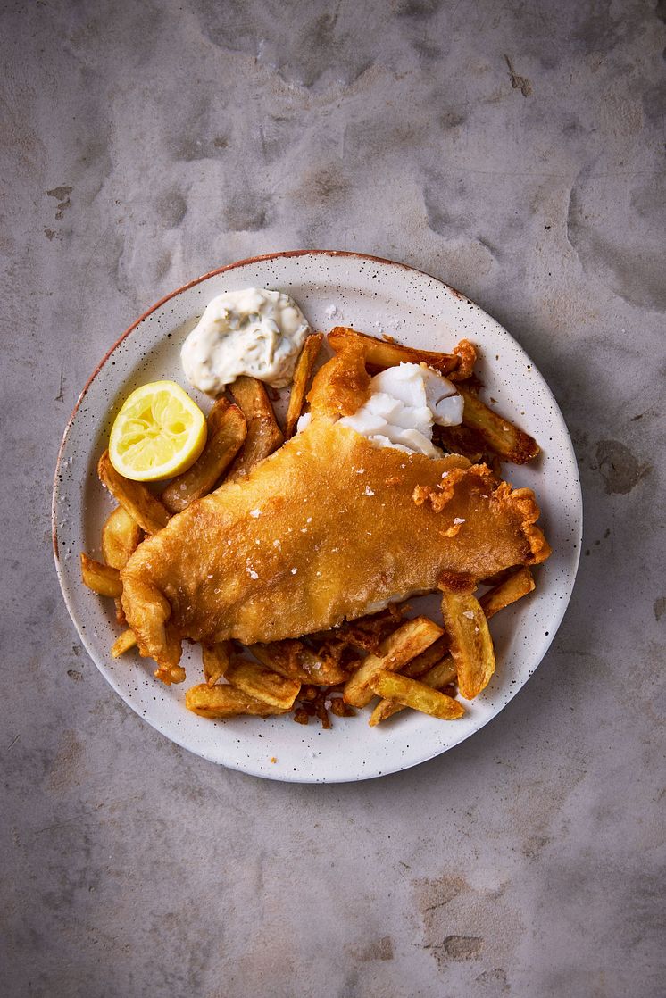 Fish and Chips with Norwegian cod. Photo NSC