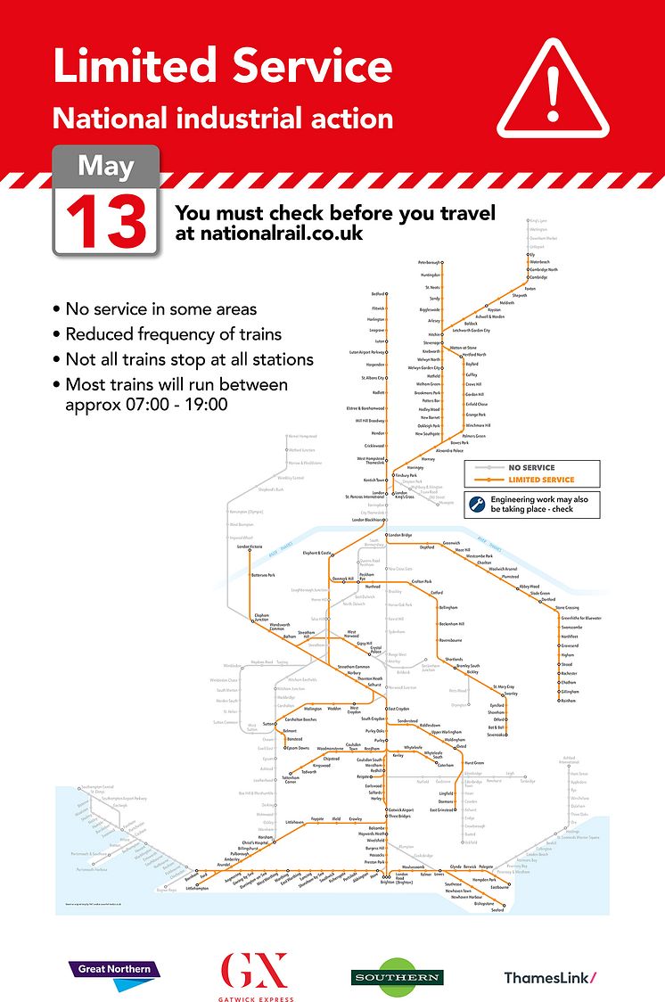 13 May 2022 GTR service map revised