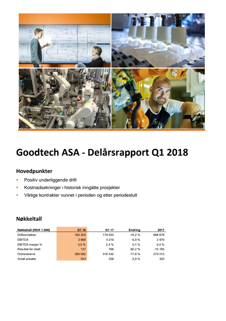 Kvartalsrapport Q1 2018