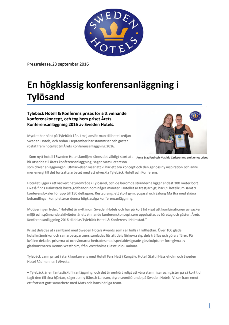 En högklassig konferensanläggning i Tylösand