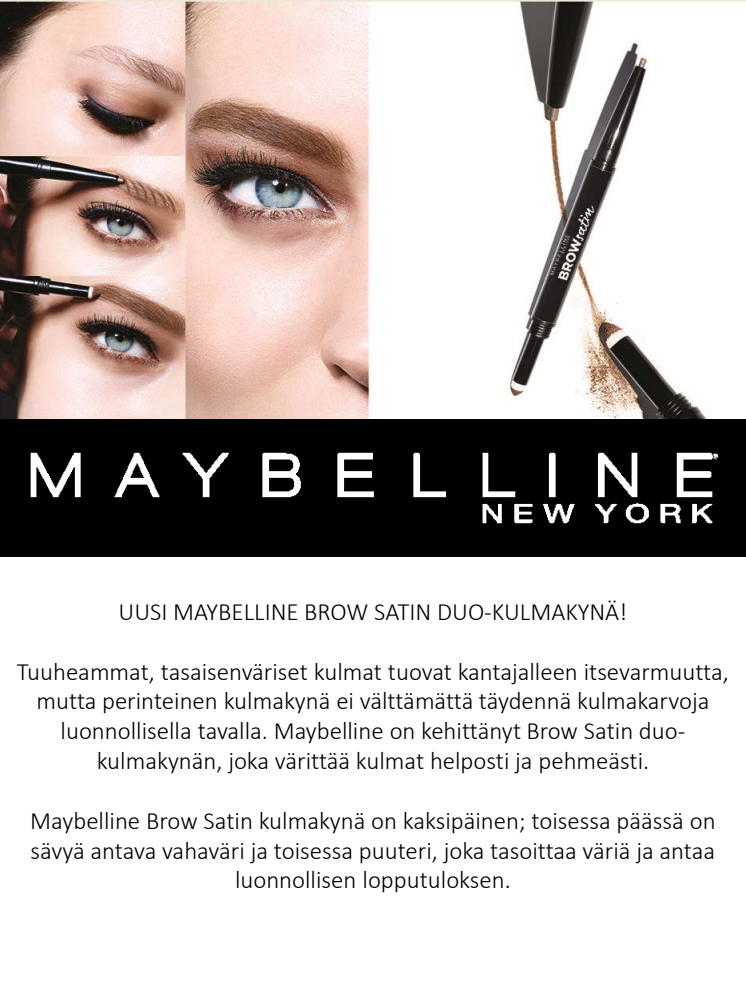 Maybelline Brow Satin Duo -kulmakynä