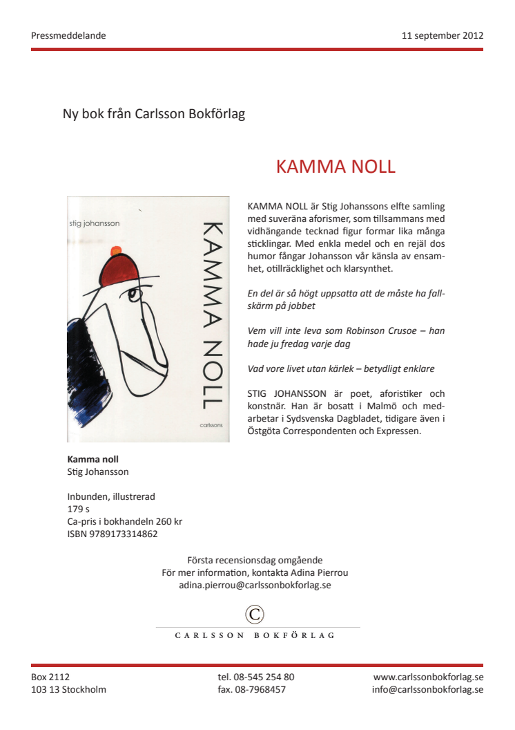 Ny bok: Kamma noll