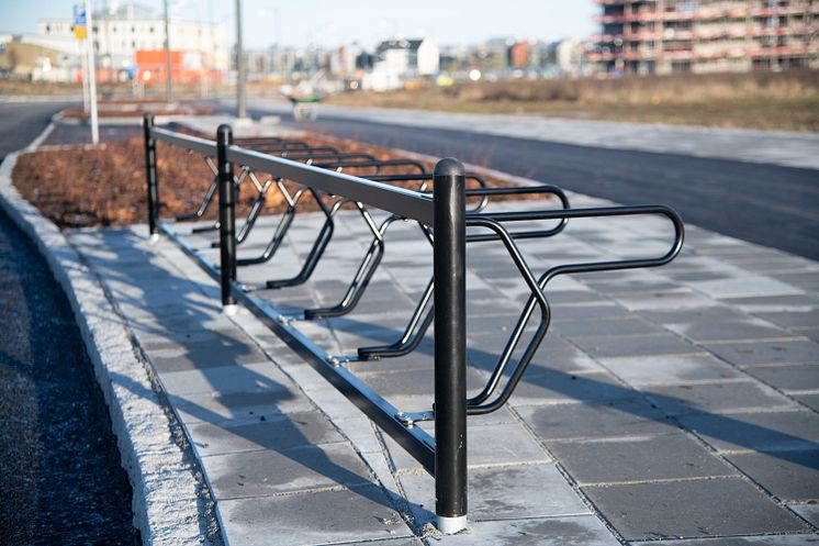 Parkeringsplatser för cykel.