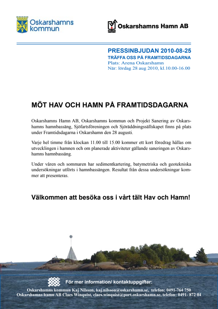 Möt Hav och Hamn på Framtidsdagarna i Oskarshamn