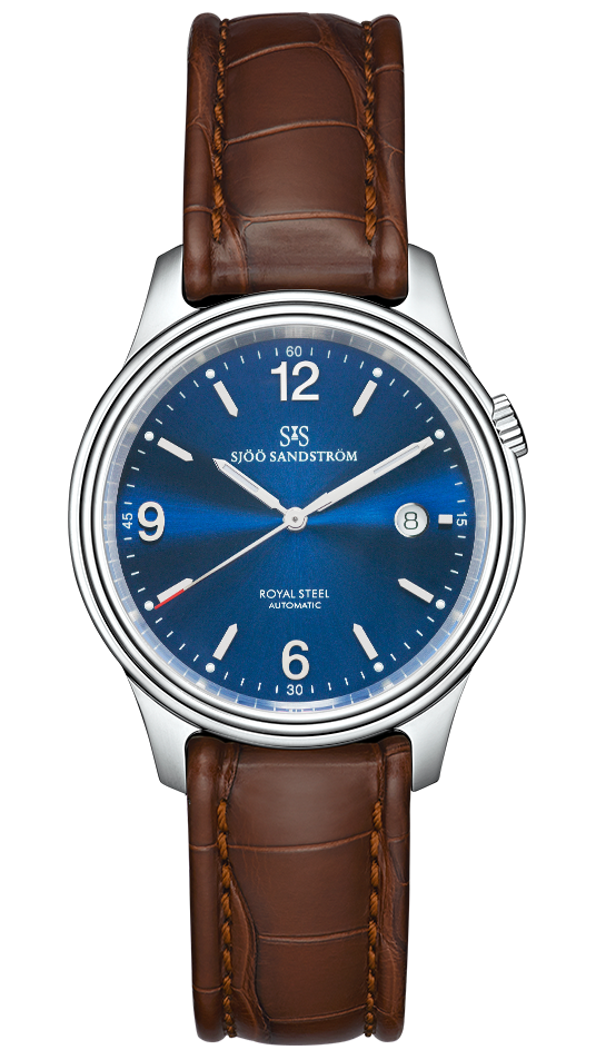 RSC 41mm product Blue, brown alligator