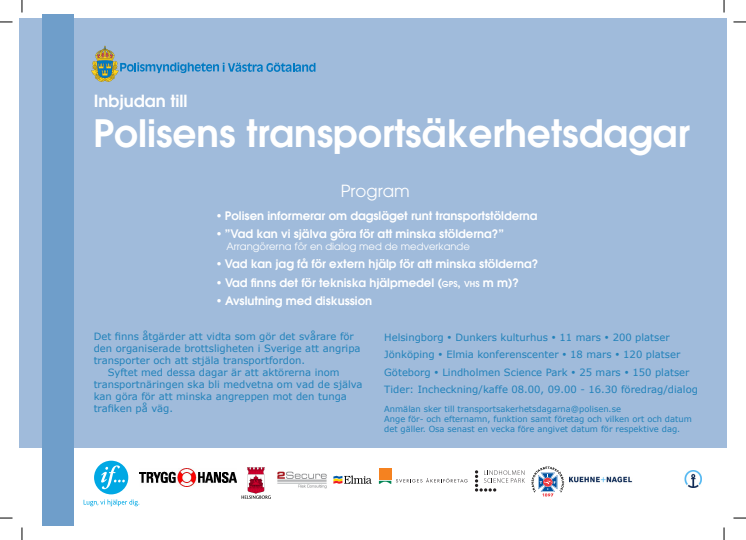 Konferens mot transportstölder