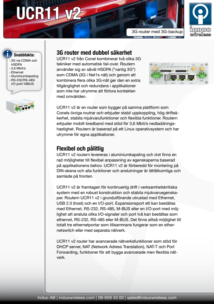 3G router med backupväg