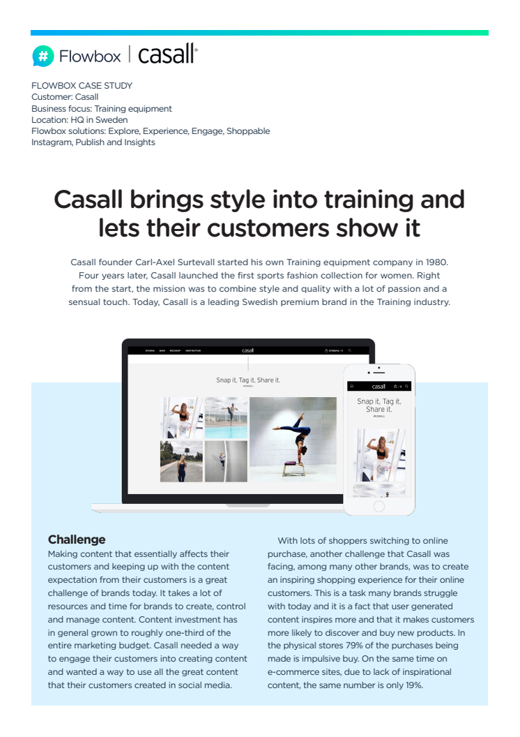 Casall brings style into training and lets their customers show it