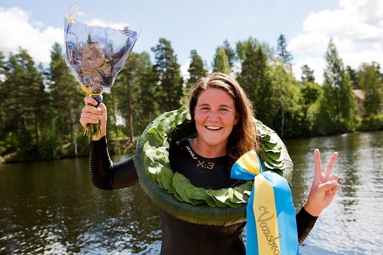 Annie Thorén segrare i Vansbro Tjejsim 2016