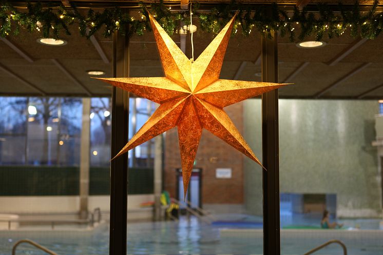 Julstjärna på Rimbo badhus