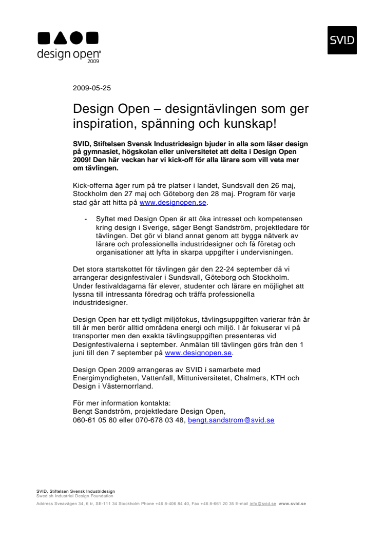 Design Open – designtävlingen som ger inspiration, spänning och kunskap!