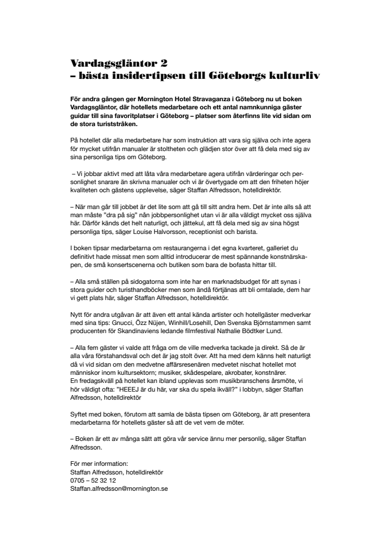 Vardagsgläntor 2 - bästa insidertipsen till Göteborgs kulturliv