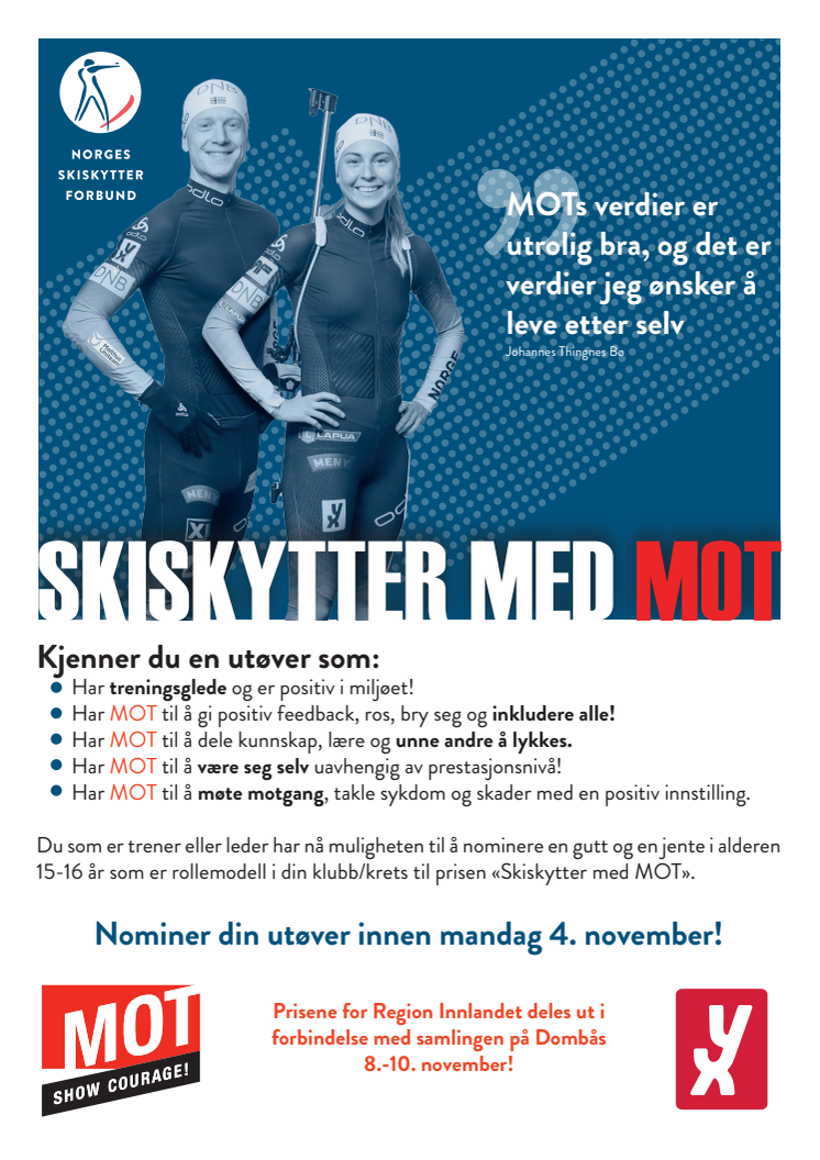 Skiskytter med MOT til Dombås 8.-10. november 