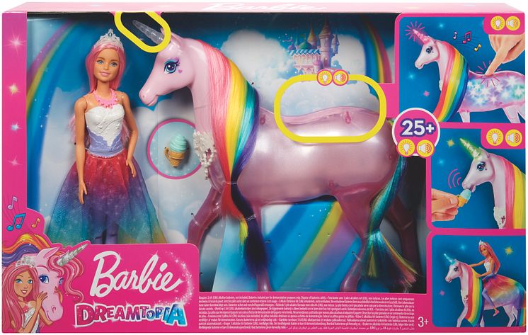 DreamToys19_07_Barbie Magic Lights Unicorn and Doll