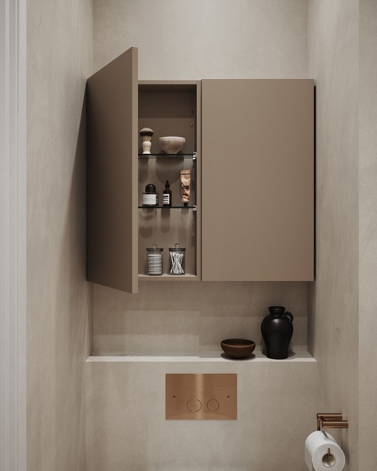 INR wall cabinet in Warm Clay