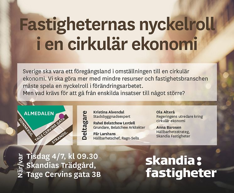 Skandia Fastigheter i Almedalen 2017