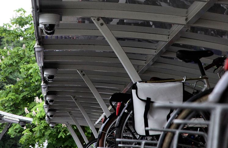 CCTV installed at the St Albans cycle hub credit Andy Buckley