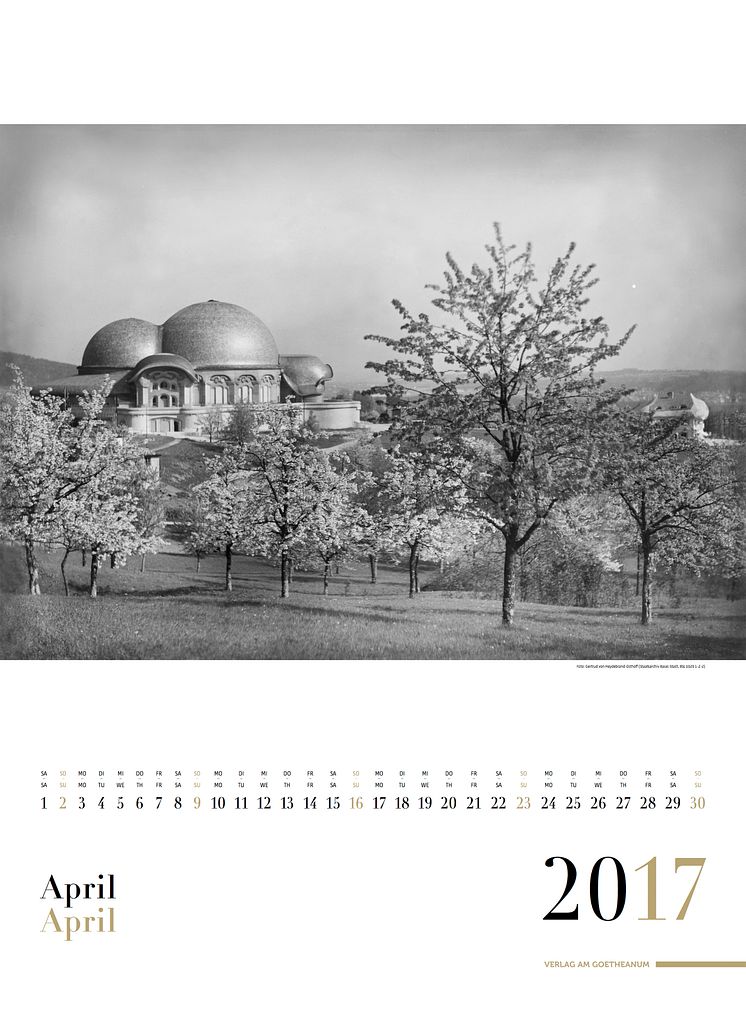 Verlag am Goetheanum: Kalender 2017 mit Motiven des ersten und zweiten Goetheanum