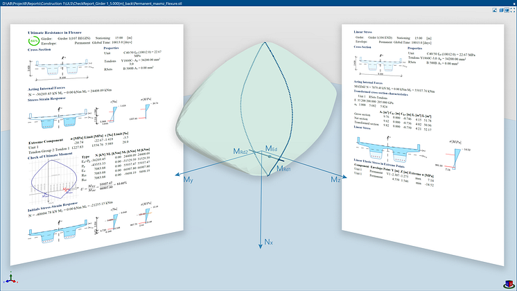 As a link between structural Analysis, design and detailing, new code-based design fuctionality is now available in Allplan Bridge 2021. 